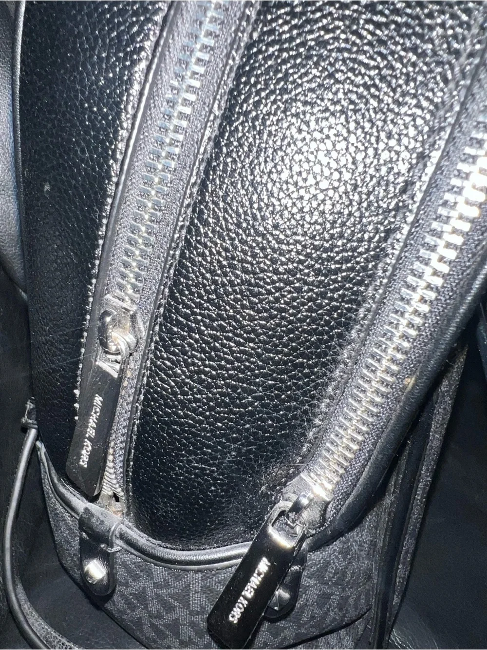 Michael Kors Black & Gray Signature Backpack